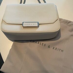 Charles & Keith White Shoulder Bag